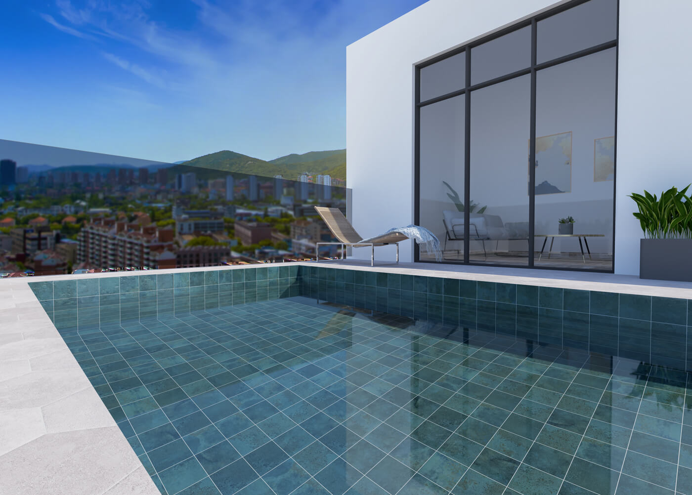 AMB BALI 15 VERDE TITAN HEX GRIS WEB - Swimming pools