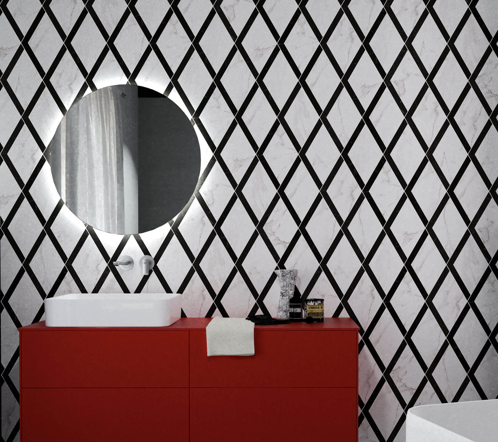 AMB KIEL ROMBO MARQUINA L50 NEGRO 1 HD - Grès cérame